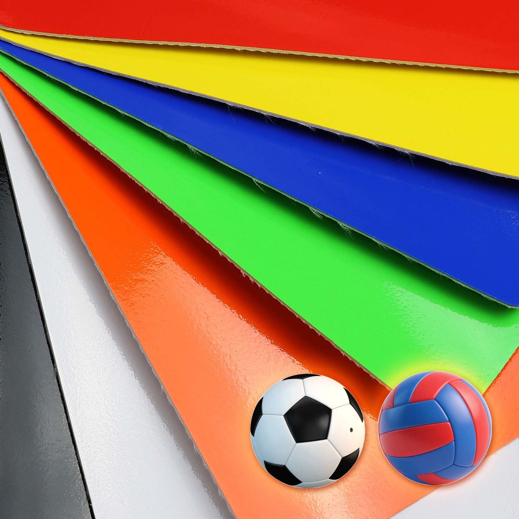 الكرات الرياضية جلد صناعي PU جلد PVC عاكس